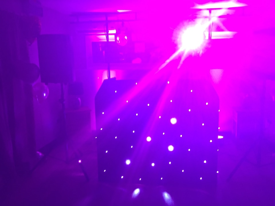 Why choose me as your DJ? - Mood lighting used at a wedding reception in Ipswich