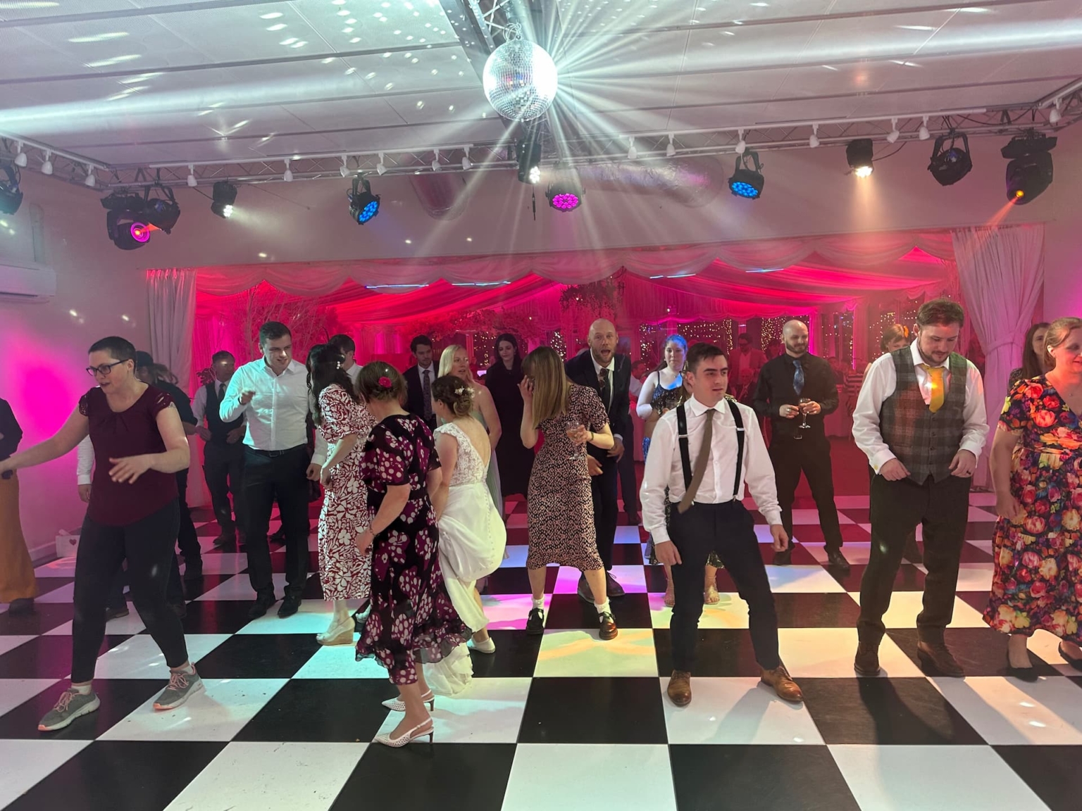 Dancing Wedding Guests at Thursford Garden Pavillion